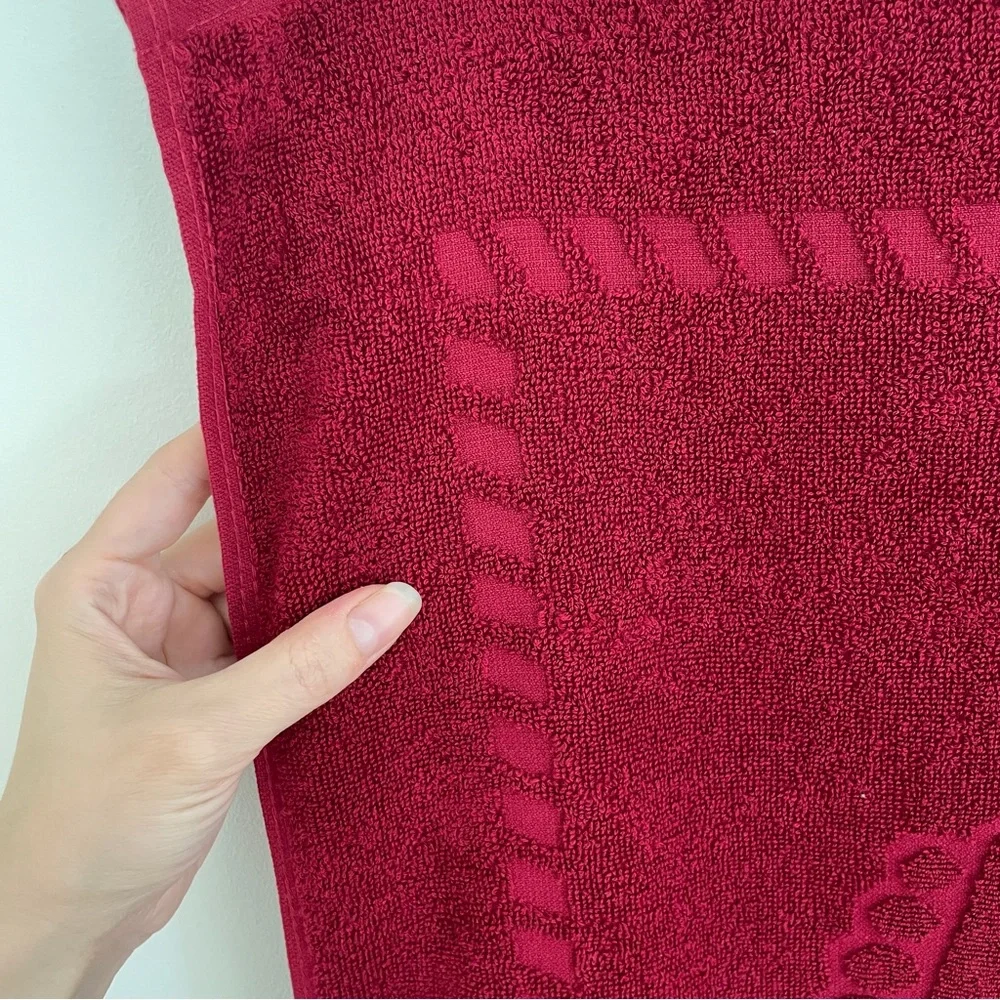 Cotton Towel for Feet, burgundy